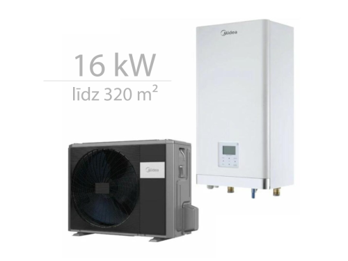 Gaiss- ūdens siltumsūknis Midea M-Thermal 16 kW (MHA- V16W/D2RN8-B2 / HB-A160/CGN8-B); 16 kW siltumjauda