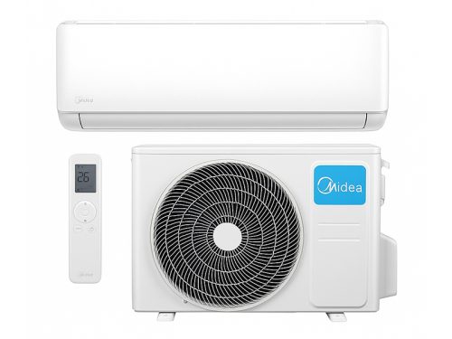SILTUMSŪKNIS MIDEA BREEZELESS E MSCB1CU-18HRFN8-QRD1GW MOX301-18HFN8-QRD1GW 5.3-5.6 kW, 50-65 m² Siltumsūkņu uzstādīšana, montāža, serviss, veikals